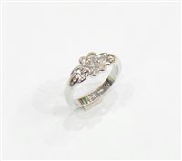 Anello Stocco Gioielli Donna in Oro bianco Diamante 0.45 Ct FIR1-13 - FIR1-13